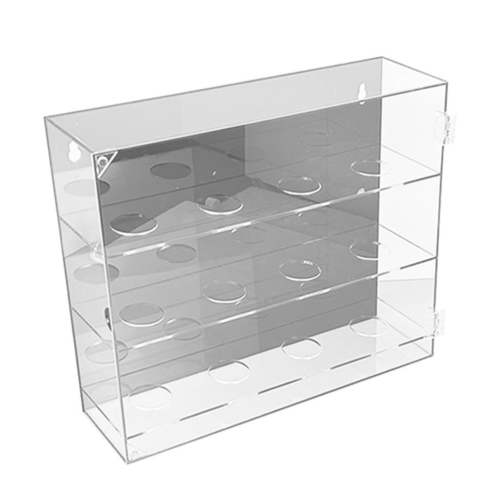 

Transparent Acrylic Baseball Holder Display Stand for 12 Golf Balls Wall Mounted Clear Rack Rectangular Storage Box