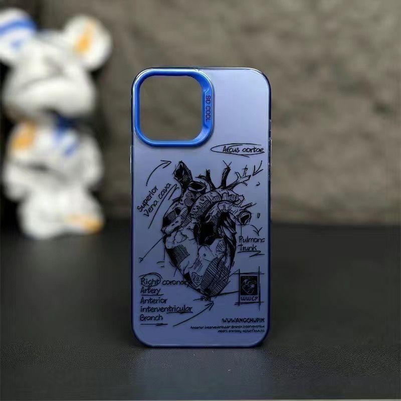 Super Cool Creative Cardiovascular Model Heart For iPhone 17 16 15 14 13 12 11ProMax XR XS MAX 7 8 PLUS MINI INS Anti Fall Cover