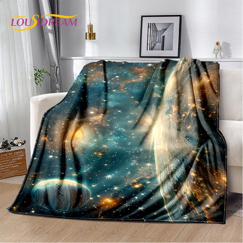 Universe Space Stars Black Hole Galaxy Earth Milky Way Soft Blanket,Soft Throw Blanket for Home Bedroom Bed Sofa Cover kid Gift