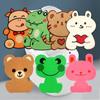 Felt Cartoon Sticker Self-adhesive Toilet Sticker Bathroom Living Room Home Accessories Sticker Bear Frog Rabbit Deodorant Sticker