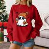 Ladies fashion casual Halloween printed pullover sweater