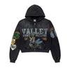Unisex Hooded Zip-Up Sweatshirt With Camo Print Loose Fit Streetwear Teens Adults