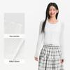 Semir Women's Short Slim-Fit Lace V-Neck Knitted Cardigan