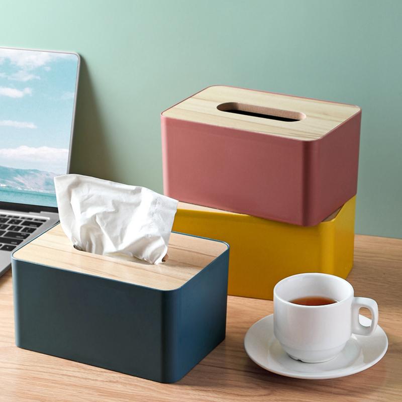 Plastik-Taschentuchbox Einfach und Kreativ Multifunktionale Taschentuch-Aufbewahrungsbox für den Heimgebrauch