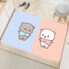 Cute peach mochi print entrance door mat non-slip absorbent bathroom cartoon rug home bedroom kawaii room decoration