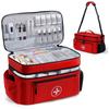 Multi-Pocket Medical Travel Bag, First Aid Kit Pill Bottle Organizer For Medicine Storage