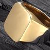 Herren Damen Ring Paar Einfacher Stil Hip Hop Geometrisch Glänzend All-Match Dekoration Quadratisch Geschenk Hochzeit Verlobung Schmuck für den täglichen Gebrauch Band