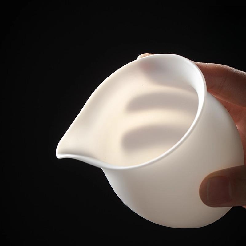 Xiaoyu Ultra-thin Tire Plain-fired Suet Jade Porcelain Kung Fu Tea Set Tea Set Tea Sea National Style Simple and Fair Cup