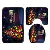 Christmas Bathroom Floor Mat Toilet Three-Piece Set