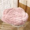 Rose Petal Plush Office Chair Cushion - Comfort for Long Sitting Sessions