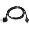 AISENS A132-0172 Câble D'alimentation Trèfle CEE7 coudé/M-C5/H Noir 1,5 M