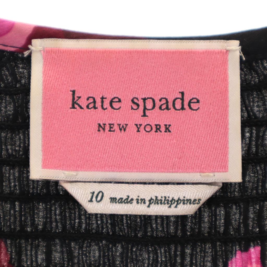 Kate Spade Floral Long Sleeve One Piece 10 Black Series Women Used