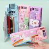 Multifunctional Pencil Box Cartoon Stationery Storage Box with Calculator Pencil Sharpener School Supplies Children Gift