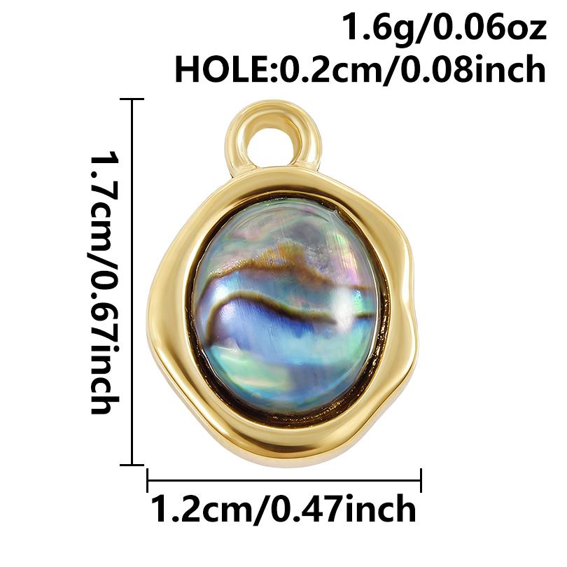 High Quality 304 Stainless Steel Sun Heart Abalone Shell Pendant For Jewelry Making Supplies Enamel Charm Golden DIY Accessories