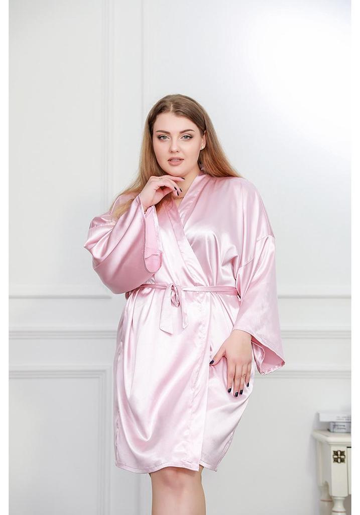 Plus Size Long Sleeve Nightgown: Women's Fresh Sexy V-Neck Tie-Up Pajamas Loungewear