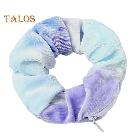 

Резинка для волос с принтом, высокая эластичная большая лента для волос, бархатная ткань, держатель для хвоста для девочек, аксессуары для головы синий