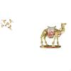 Wooden Bird Wall Art And Camel Figurine Resin Animal Statue Decorative Ornament for Housewarming