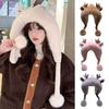 Thickened Plush Cap Warm Ear Protection Cap Velvet Bucket Hat  for Women