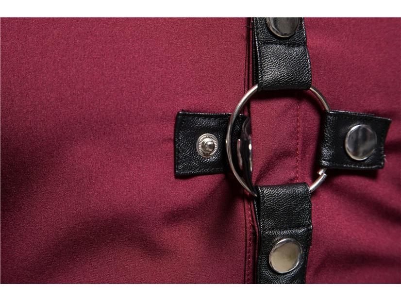 2021 Summer European Men's Patchwork Performance Short Sleeve Shirt