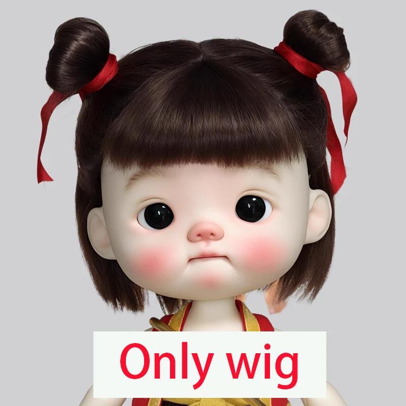 

BJD Wig Blythe Big Head DianDian Qbaby Doll Wig Cute Short Hair with Bangs Hair Doll Accessories Cute Bangs Hair (no Dolls) for 24.5-27cm head