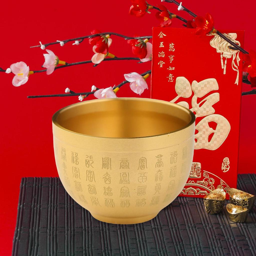 Feng Shui Treasure Basin Brass Cornucopia Bowl for Year Desk Restaurants M