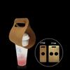 10 pcs Portable Kraft Paper Cup Holder Takeaway Coffee Milk Tea Arc Cups Carry Creative Plastic  Packing Coffee -Cup Bag