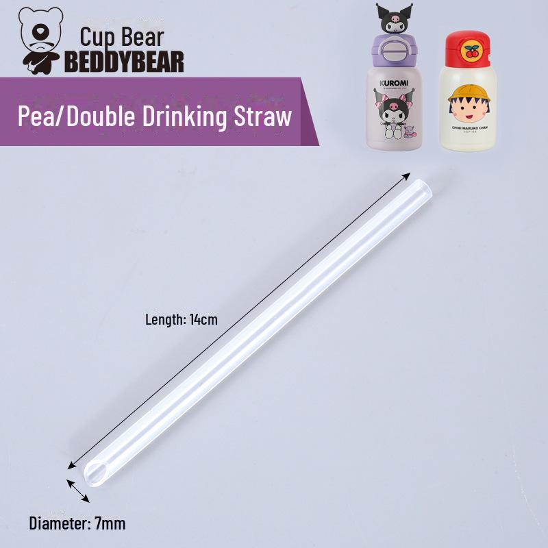 Original Bear Silicone Straw Cup Set: Includes Suction Cup, Mouthpiece, Hose, and Coaster for Kids' Learning and Drinking.