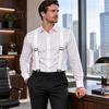 Adjustable Elastic Suspenders Hidden for Men, Y-Back Under Clothing Braces, 1.6 Inch Wide Comfortable Shoulder Straps Elastic, 3 Hook Clips,