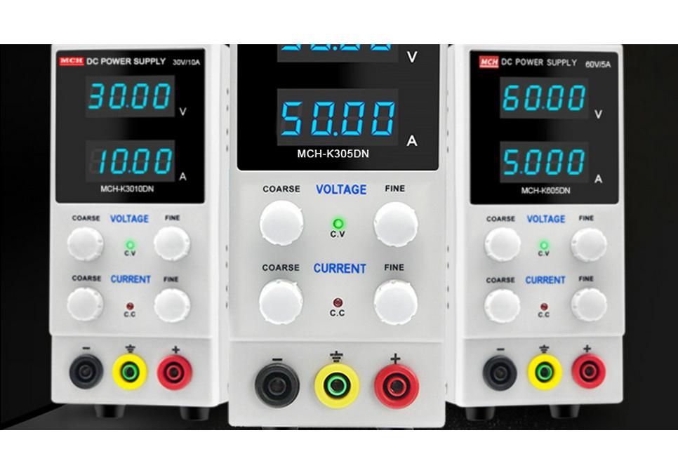 30V 5A/10A Adjustable DC Power Supply with Digital Display and Ammeter