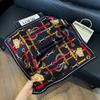 New silk scarf women's fashion versatile high-end small square scarf Korean version neck protection scarf spring and autumn retro scarf binding bag