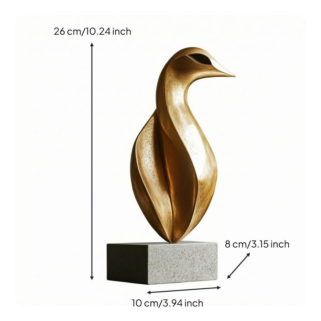 Sculpture with Pedestal Base Stylish Resin Statue Stand Premium