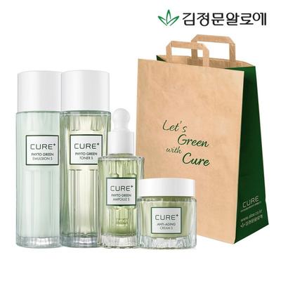 Kim Jeong-moon Aloe Cure Phyto Line Basic 4-teiliges Geschenkset + Einkaufstasche Geschenk, 1 Set