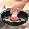 Spazzola multifunzionale per la pulizia della cucina con erogatore di sapone portatile, ideale per pentole, lavandini e fornelli, strumento essenziale per la pulizia della casa