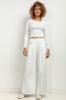 Short Ribbed Blouse T420 White White M