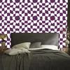 Wallpaper Casual Checkerboard White, Plum and Purple 50x1000