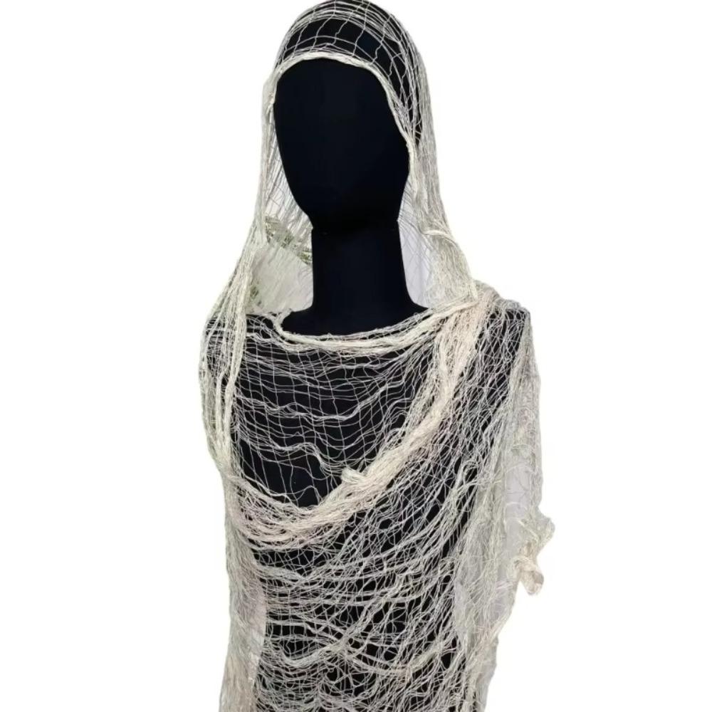 Casual Distressed Scarf Mesh Hole Photography Shawl Lightweight Wrap Cloak Outdoor Use