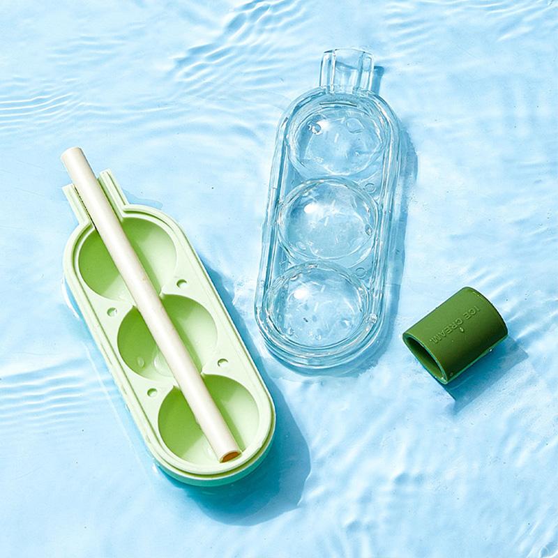 Popsicle Shape Ice Cream Mold with Straw Cold Drinking Ice Ball Make Mould DIY Fruit Juice Ice Popsicle Mold Ice Cube Maker Tool