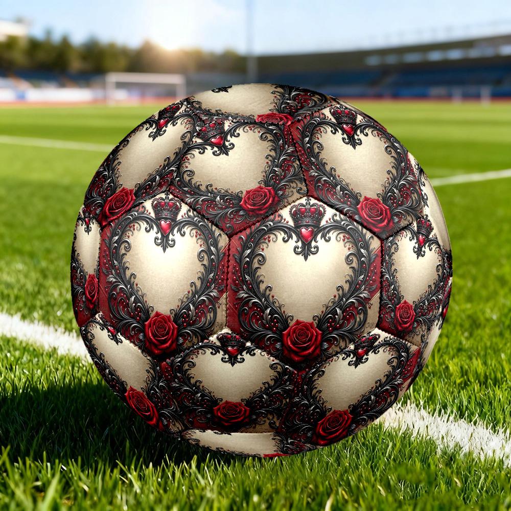 1 Stück Royal Romance Größe 5 Fußball Professioneller Spiel-Trainingsfußball Indoor & Outdoor Sportball Trainingsball Leicht Langlebig y4