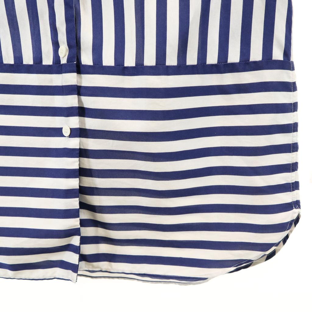 BURBERRY Made in Italy Silk Blend Striped Pattern Long sleeve shirt Women Used