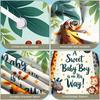 Welcome Baby Banner Animal Characters Cute Baby Banner Newborn Celebration Banner Cartoon Design Baby Event Decor For Welcome
