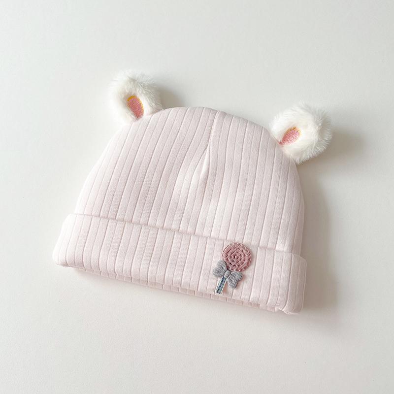 0-3 Mouths Newborn Fetal Hats Cute Soft Cotton Boy Girl Autumn Winter Warm Beanies Caps Solid Color Infant Kids Bonnets