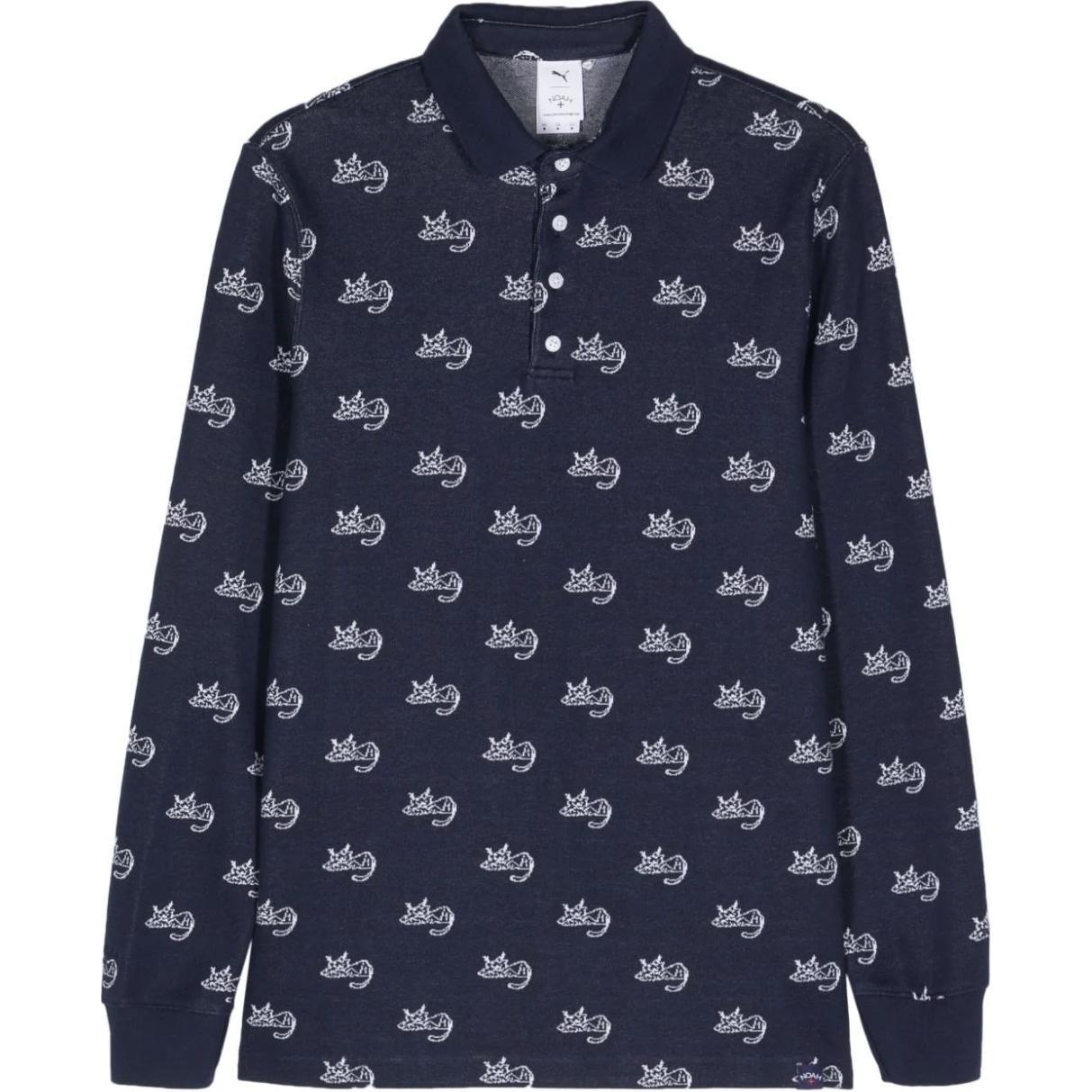 PUMA x Noah Jacquard Polo Shirt Navy Men s 623863-06 M