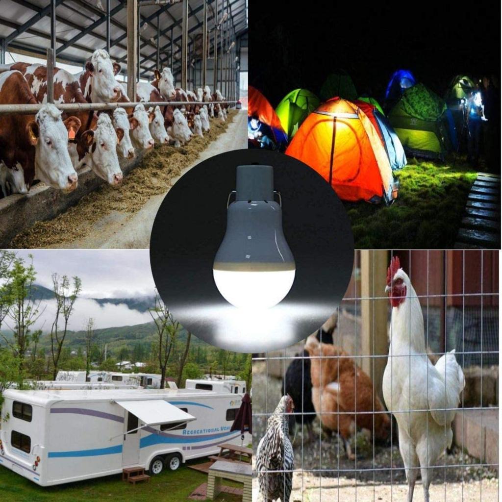 New Waterproof, Portable, and Bright 6000K LED Solar Hanging Light Bulb - Ideal for Hiking, Fishing, and Emergencies - Outdoor S