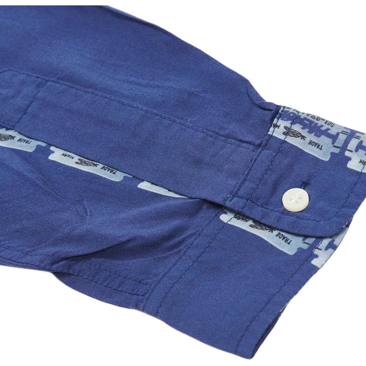 Palace FW21 Razor Sharo Shirt Chain Pattern Long Sleeve Shirt Unisex Shirts Blue P21SHT007