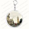 Amo Londra Regno Unito Portachiavi Accessori Borsa UK Inghilterra Britannico Big Ben Portachiavi Gioielli Fan Amici Regali