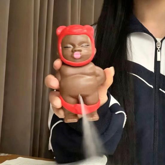 Yousheng Funny Black Baby Water Squirter with Press Spray Gag Prank Toy for Party Pool Beach Soft Safe Kids Water Play Toy Creative Gift for Friends
