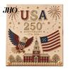 USA Lettering Pearl Art 250th Anniversary Painting Kit, DIY Patriotic Gift Set, Bead Craft Kit for Beginners Adults