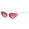 New European and American fashion personalized oval women's fashionable small frame sunglasses trendy outdoor sunscreen versatile sunglasses