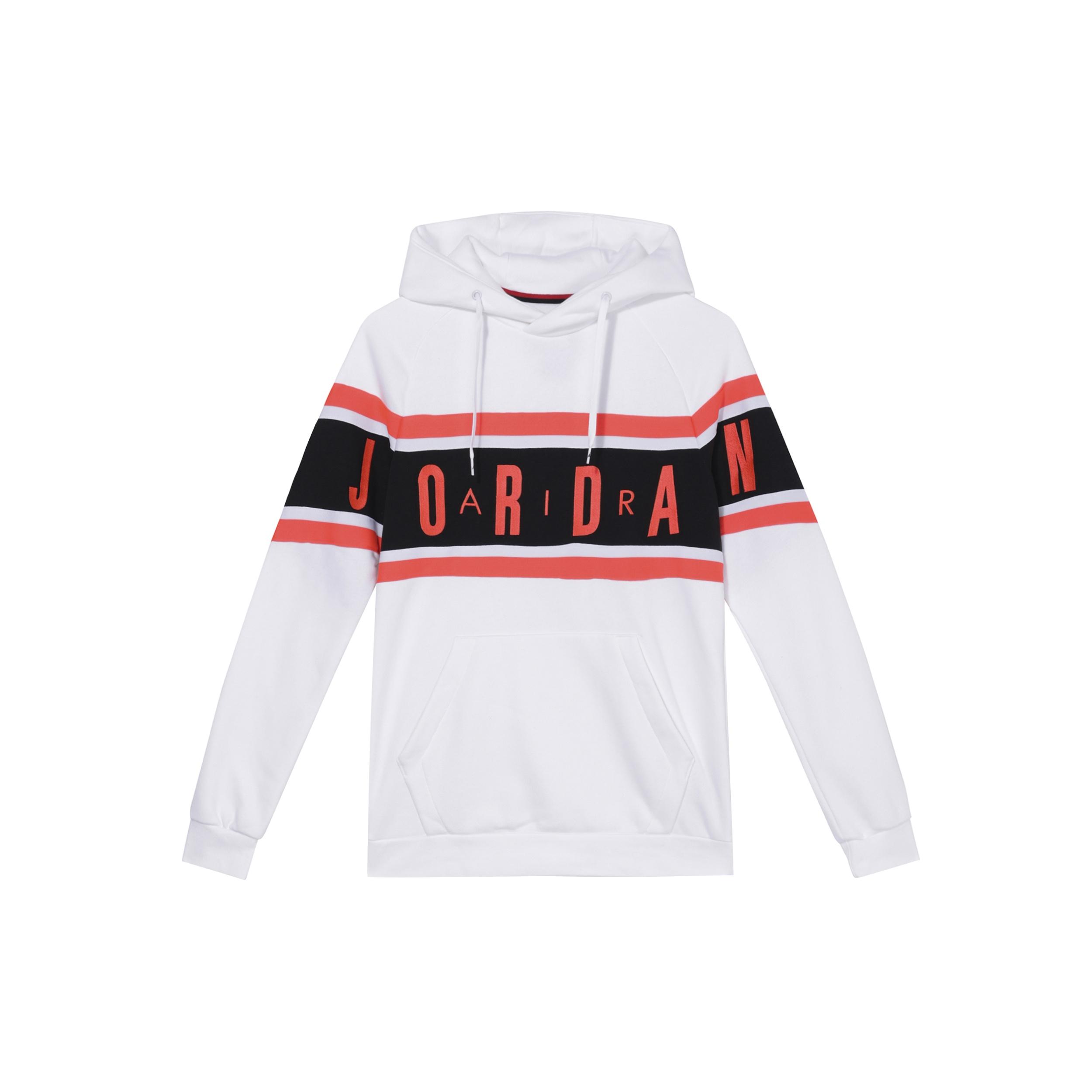 Air Jordan Air logo Printing Fleece Pullover White Men s BQ5655-100 S