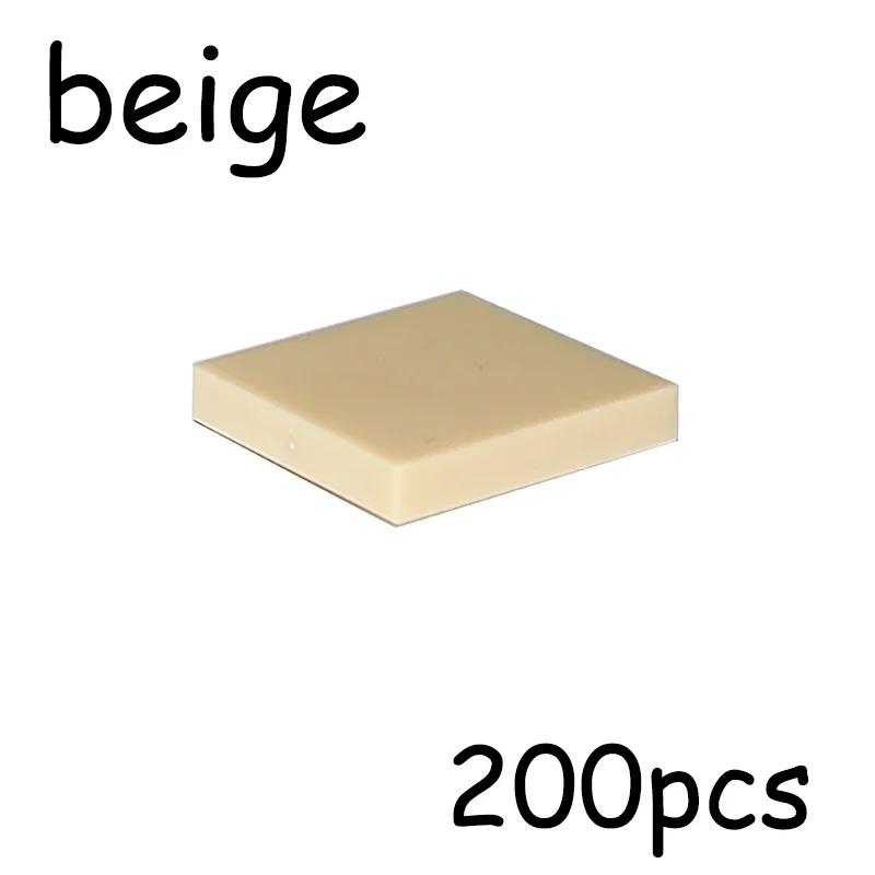 200PCS Flat Tile MOC Assemble Particles 3068 Size 2x2 Bricks Smooth 2*2 Building Blocks DIY Educational Creative Toy for Kids